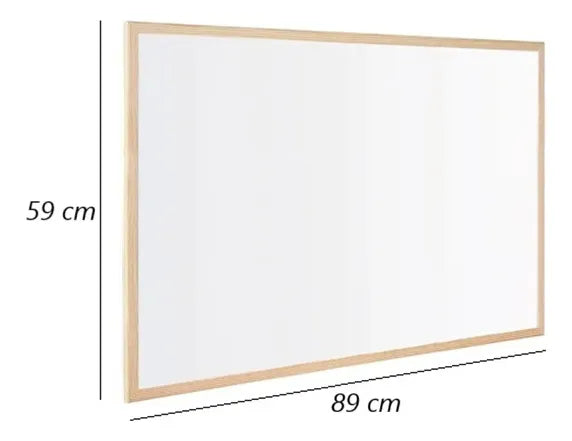 Pizarra Blanca Acrilica Pizarra Con Marco De Madera 90x60cm