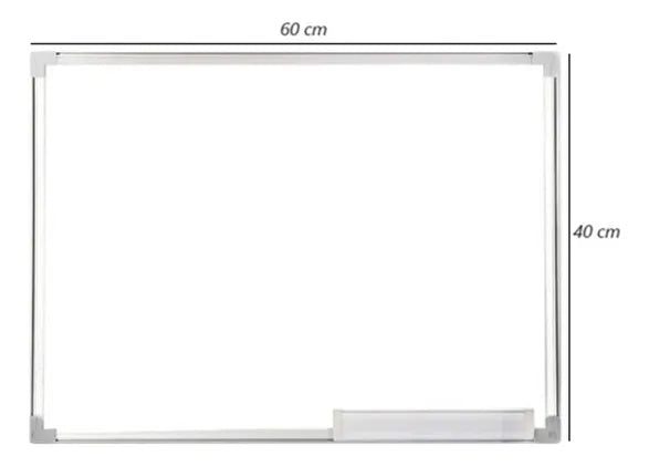 Pizarra Acrilica Pizarra Blanca Pizarra Aluminio 40cm X 60cm Blanco