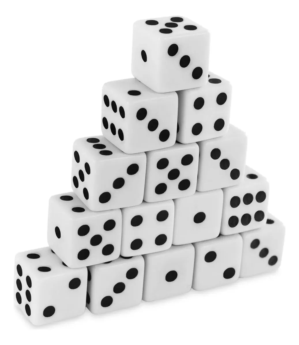 X100 Set Dados Para Juegos De Mesa Dados Blancos 15mm Blanco