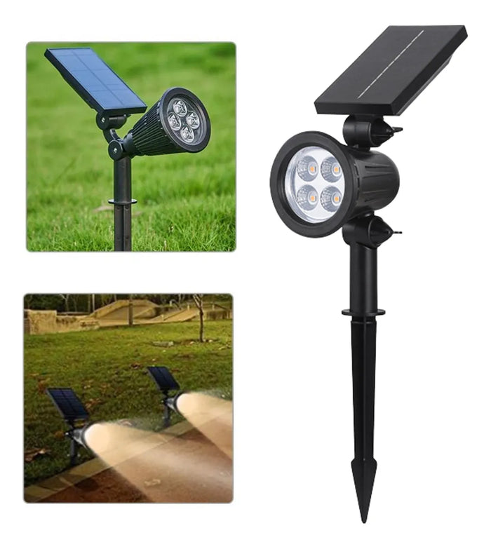 Led Solar Cesped Luz Foco Al Aire Libre Jardin Foco Estaca