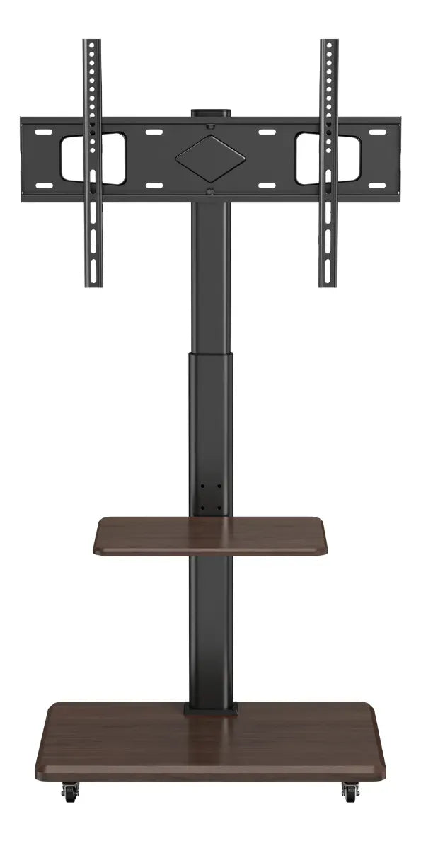 Soporte Tv Rack C/ruedas Movil Con Repisa Madera 32-65 Tv