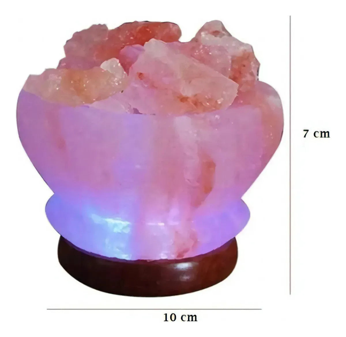 Lampara De Sal Del Himalaya Rgb Luz Multicolor Decorativa 0.7kg