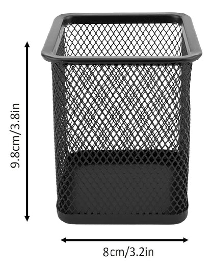 Portalapices Rejilla Cuadrado Escritorio Organizador Metal