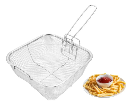 Cesta Cuadrada Acero Inoxidable Para Freir Alimentos Patatas