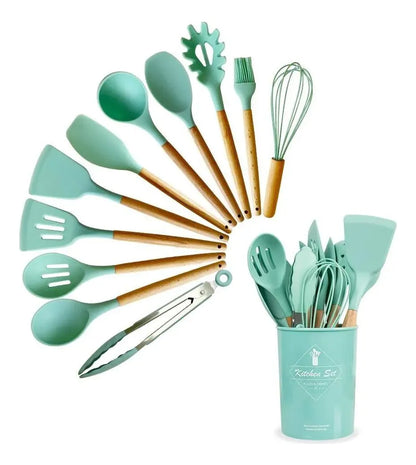 Set X12 Utensilios De Cocina Antiadherentes