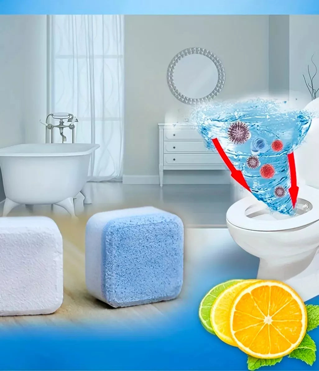 X12 Pastillas Efervescentes Para Inodoro Quita Sarro Wc Baño