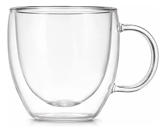Taza Espresso Doble Vidrio 250ml Termica Cafe Transparente