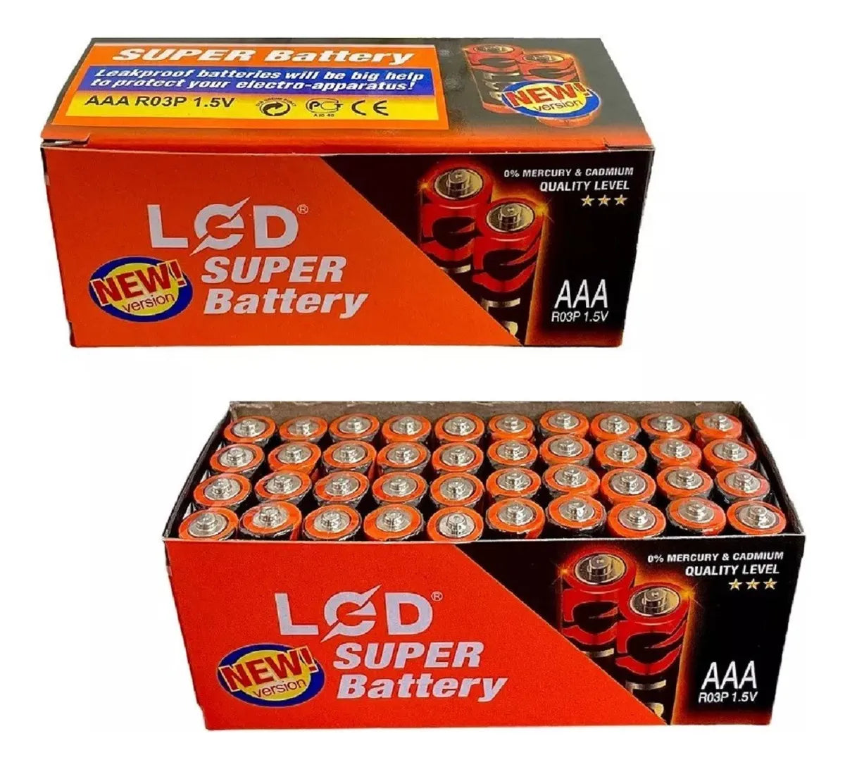 Pack 40 Pilas Caja Pilas 3a Lcd Tamaño Triple Aaa