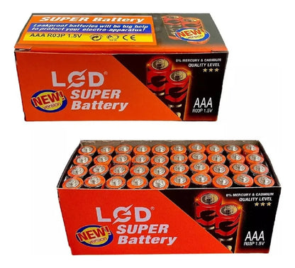 Pack 40 Pilas Caja Pilas 3a Lcd Tamaño Triple Aaa