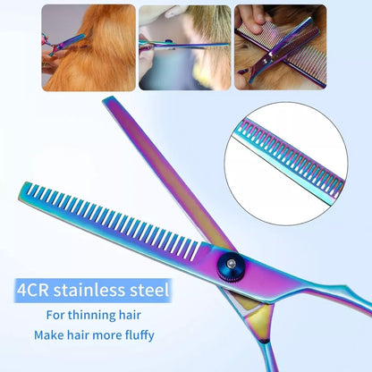 Set 3 Tijera Pelo Tijeras Peluqueria Canino Estuche Corte