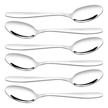 X6 Cucharas De Postre Acero Inoxidable Cuchara Te Cafe 15cm
