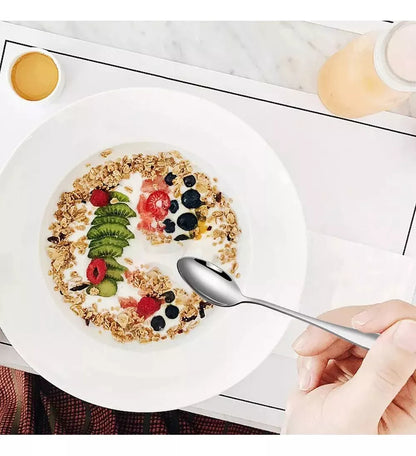 X6 Cucharas De Postre Acero Inoxidable Cuchara Te Cafe 15cm