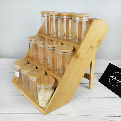 X12 Organizador Especie De Madera Condimentos Especieros