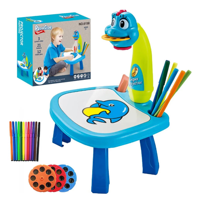 Mesa Magica Pizarra Led Niños Proyector Para Pintar Dibujar
