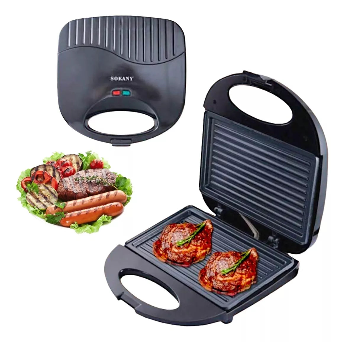 Sandwichera Grill Multiuso Sanguchera Parrillera Grill 750w