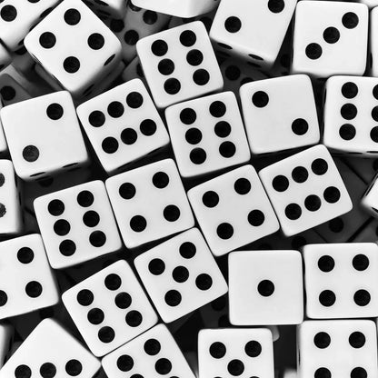 X100 Set Dados Para Juegos De Mesa Dados Blancos 15mm Blanco