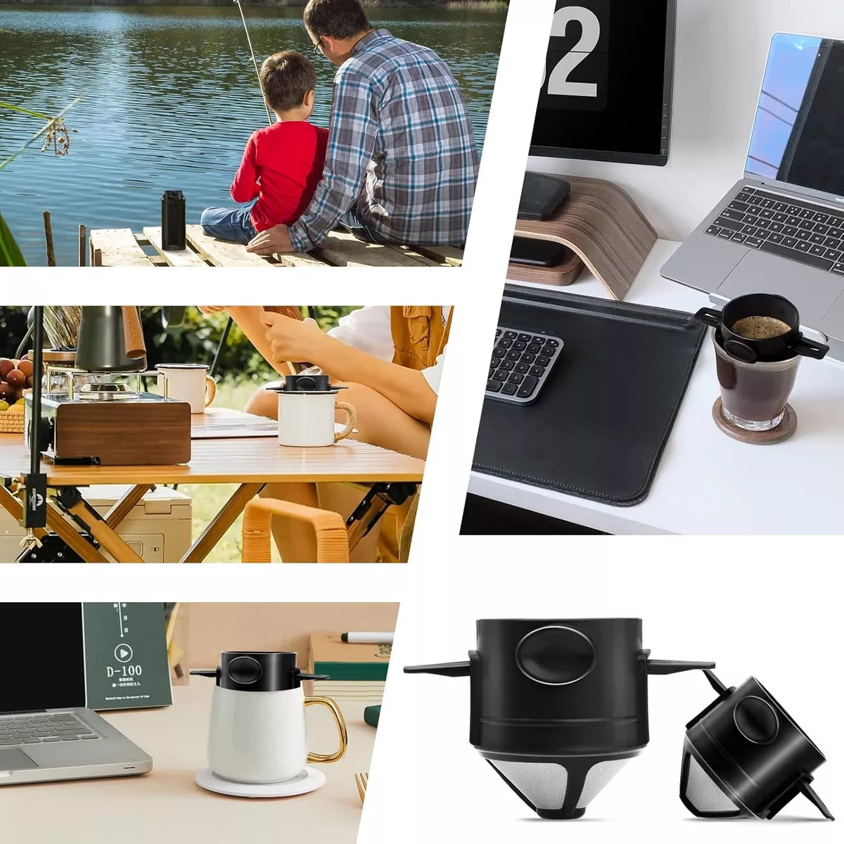 Filtro De Café De Acero Inoxidable Filtro De Café Té Portátil