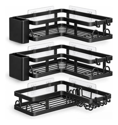 Pack X3 Esquinero Organizador Ducha Acero Inoxidable Baño