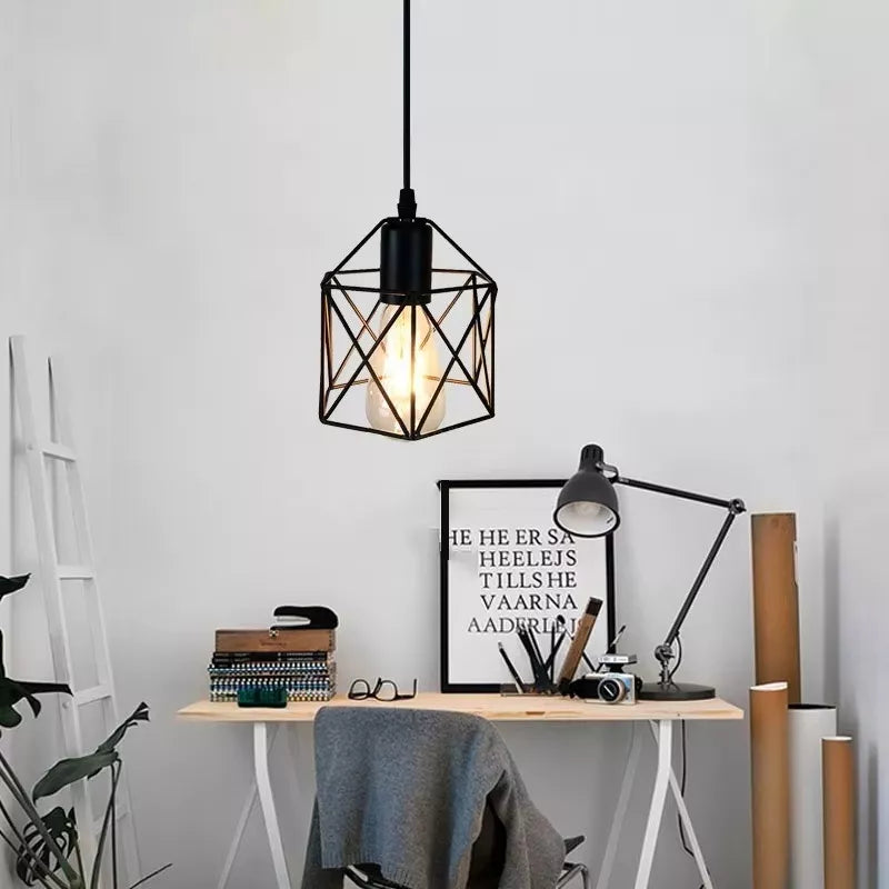 Lampara Led Colgante Lampara De Techo Colgante Jaula E27