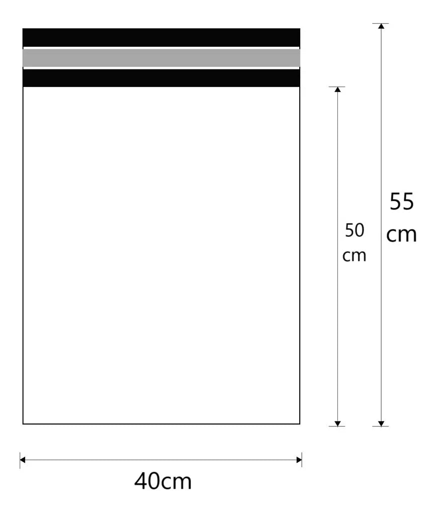 Pack X100 Bolsas De Embalaje Courier Autoadhesiva 55x40cm