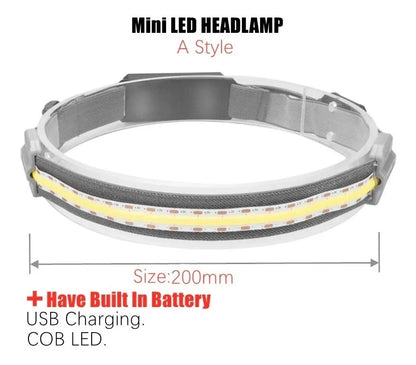 Linterna Frontal Led Linterna Cabeza Recargable 3 Modos Blanco