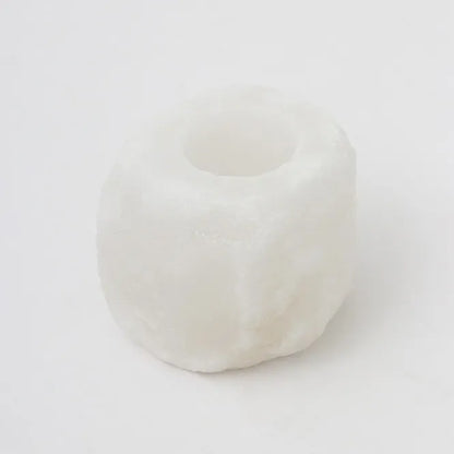 Porta Vela Sal Himalaya Rustico Candelabro Sal De Himalaya