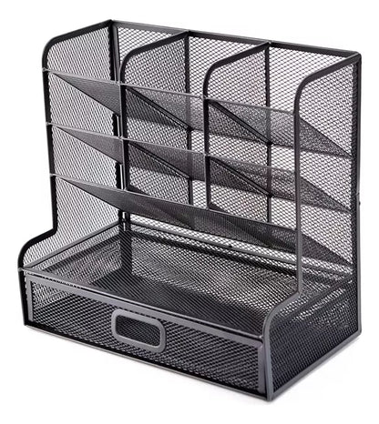 Organizador De Escritorio Multifuncional Portalapices Metal