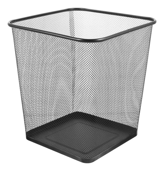 Basurero Metalico Cuadrado Papelera Oficina Grande Metal