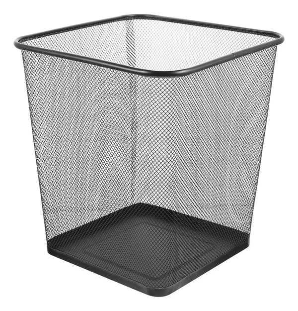 Basurero Metalico Cuadrado Papelera Oficina Grande Metal