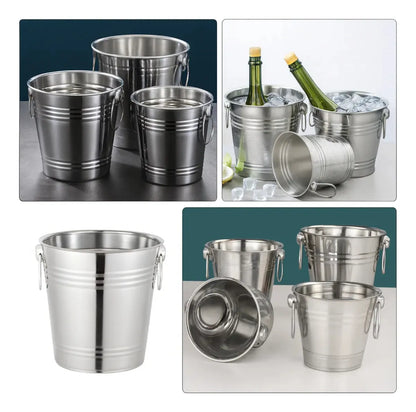 Hielera Cubetera De Acero Para Botella Latas Hielo Bar 2l