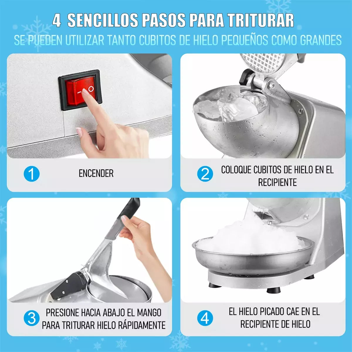 Triturador De Hielo Picadora De Hielo Trituradora Hielo 500w