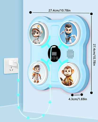 Maquina De Boxeo Niños Inteligente Bluetooth Luces Musical