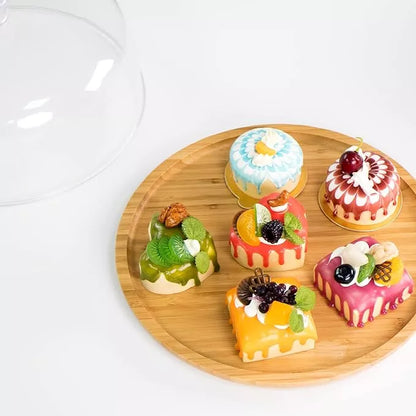 Tortas Plato Bambu Porta Cupcakes Base Base Para Torta 30cm