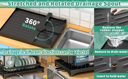 Secador Escurridor De Loza Secaplatos Inoxidable 2 Niveles