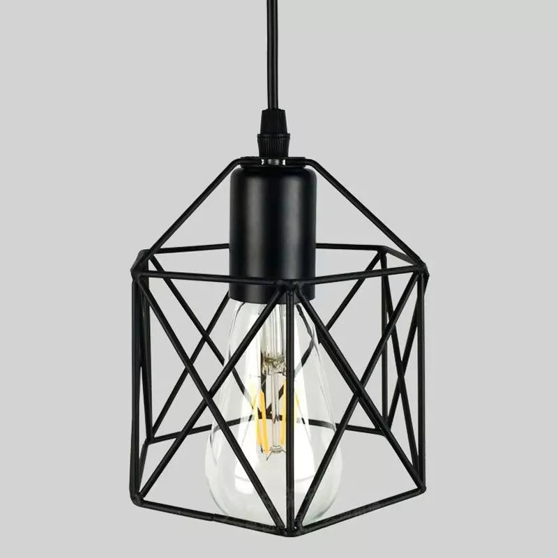 Lampara Led Colgante Lampara De Techo Colgante Jaula E27