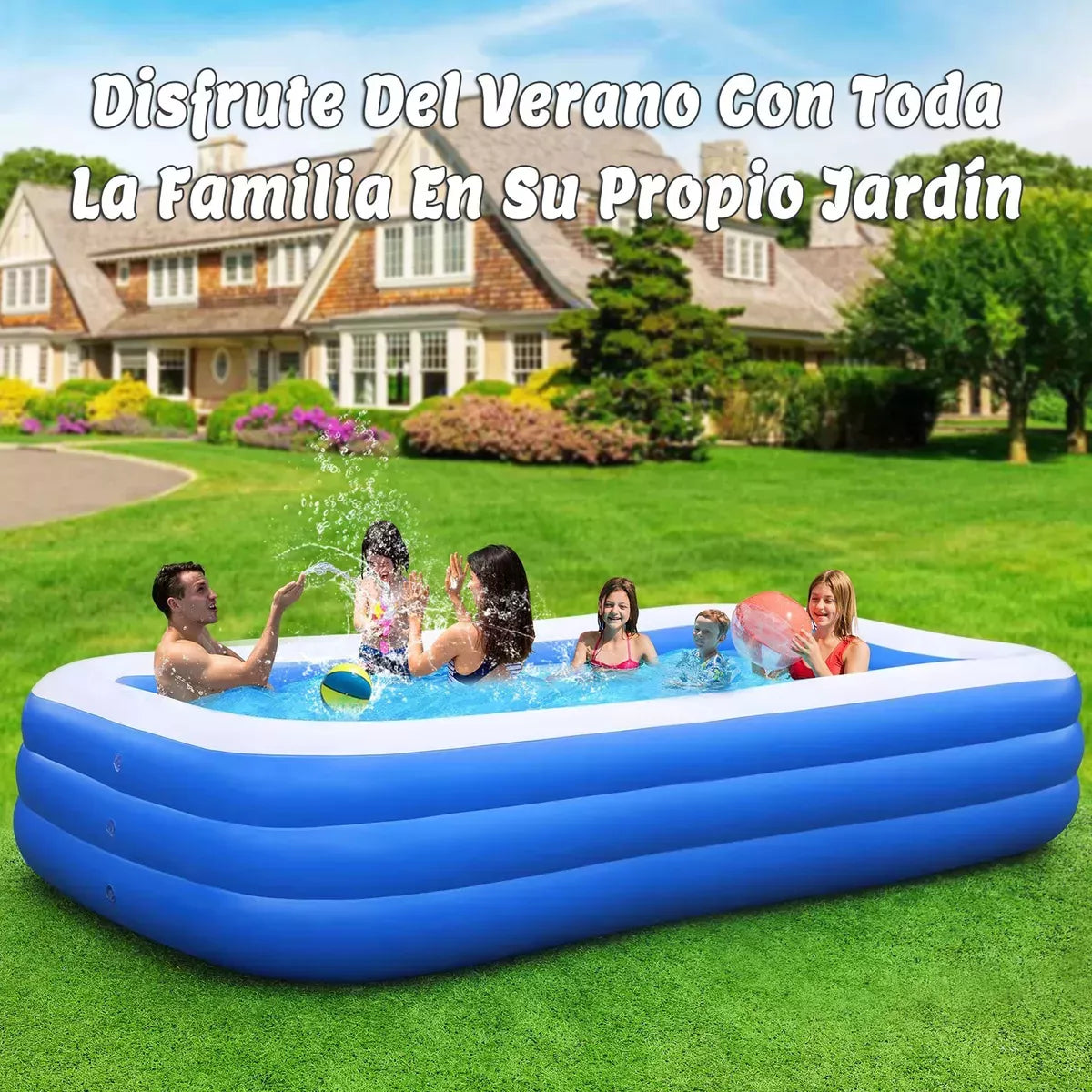 Piscina Para Niños Piscina Plastica Grandes Verano 196x123cm