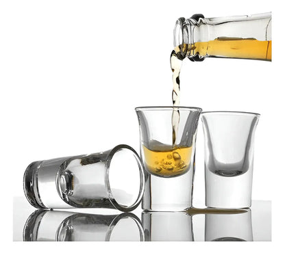 X6 Pack Vasos Shot De Vidrio Trago Corto Tequila 15ml