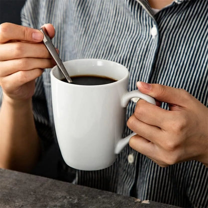 Taza De Cafe Cerámica Tazas De Cafe Coffe Tazon Blanco 400ml