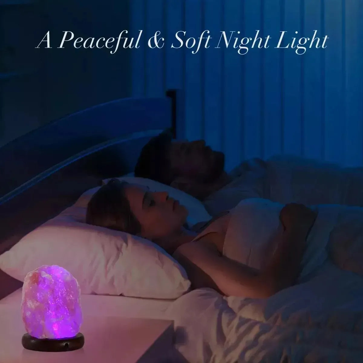 Lampara De Sal Del Himalaya Luz Multicolor Decorativa Rgb