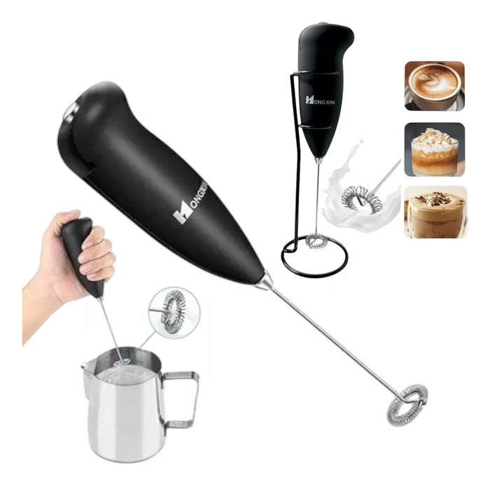 Mini Batidor Portatil Espumador Cafe Batidor Leche Manual