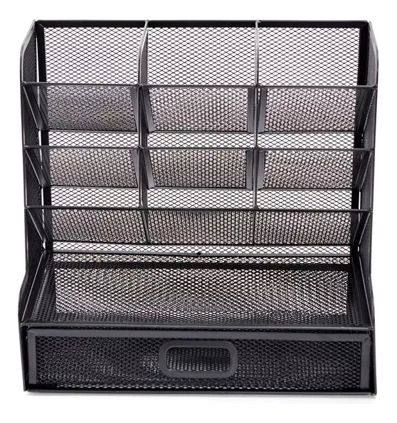 Organizador De Escritorio Multifuncional Portalapices Metal