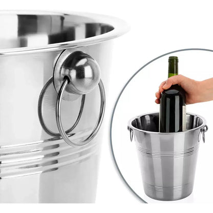 Hielera Cubetera De Acero Para Botella Latas Hielo Bar 2l