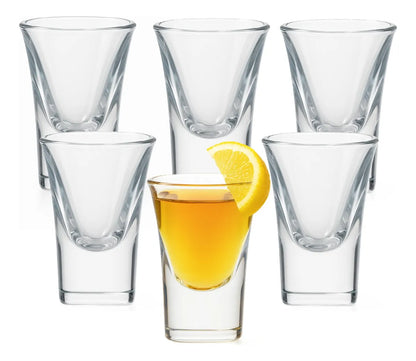 X6 Pack Vasos Shot De Vidrio Trago Corto Tequila 15ml