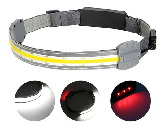 Linterna Frontal Led Linterna Cabeza Recargable 3 Modos Blanco