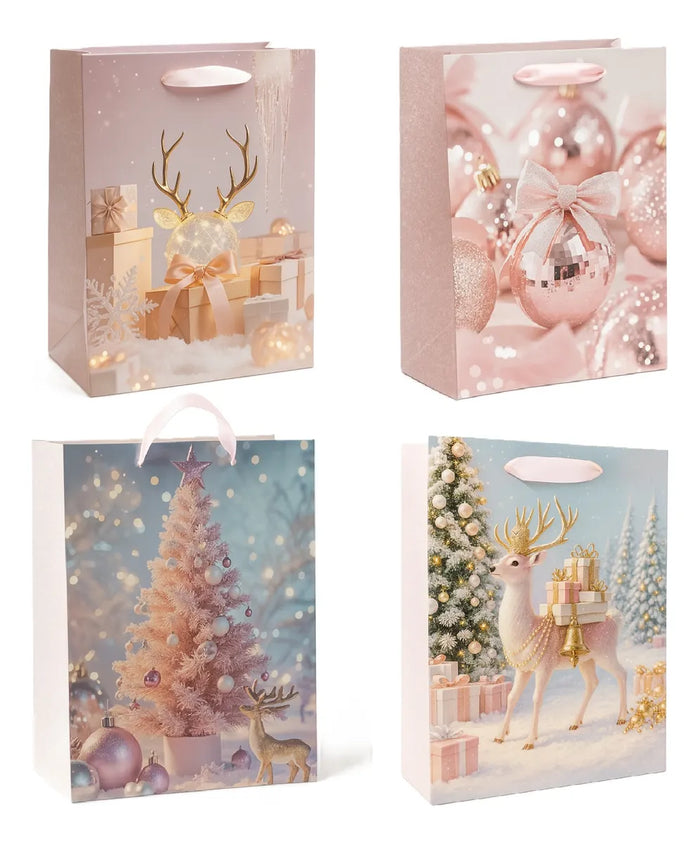 X12 Bolsa De Regalo Navidad Bolsa Navideña 23x18x10cm M