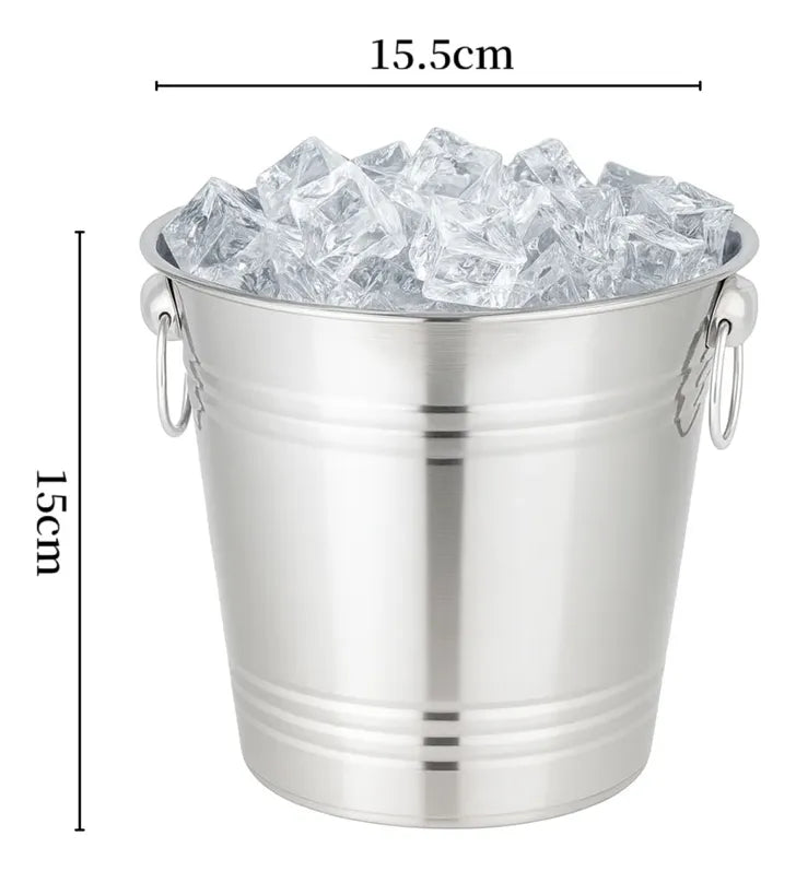 Hielera Cubetera De Acero Para Botella Latas Hielo Bar 2l