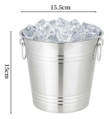 Hielera Cubetera De Acero Para Botella Latas Hielo Bar 2l