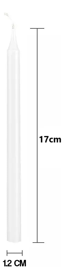 Pack X4 Velas Lisa Sin Aroma Velas Lisas Blanca 17cm