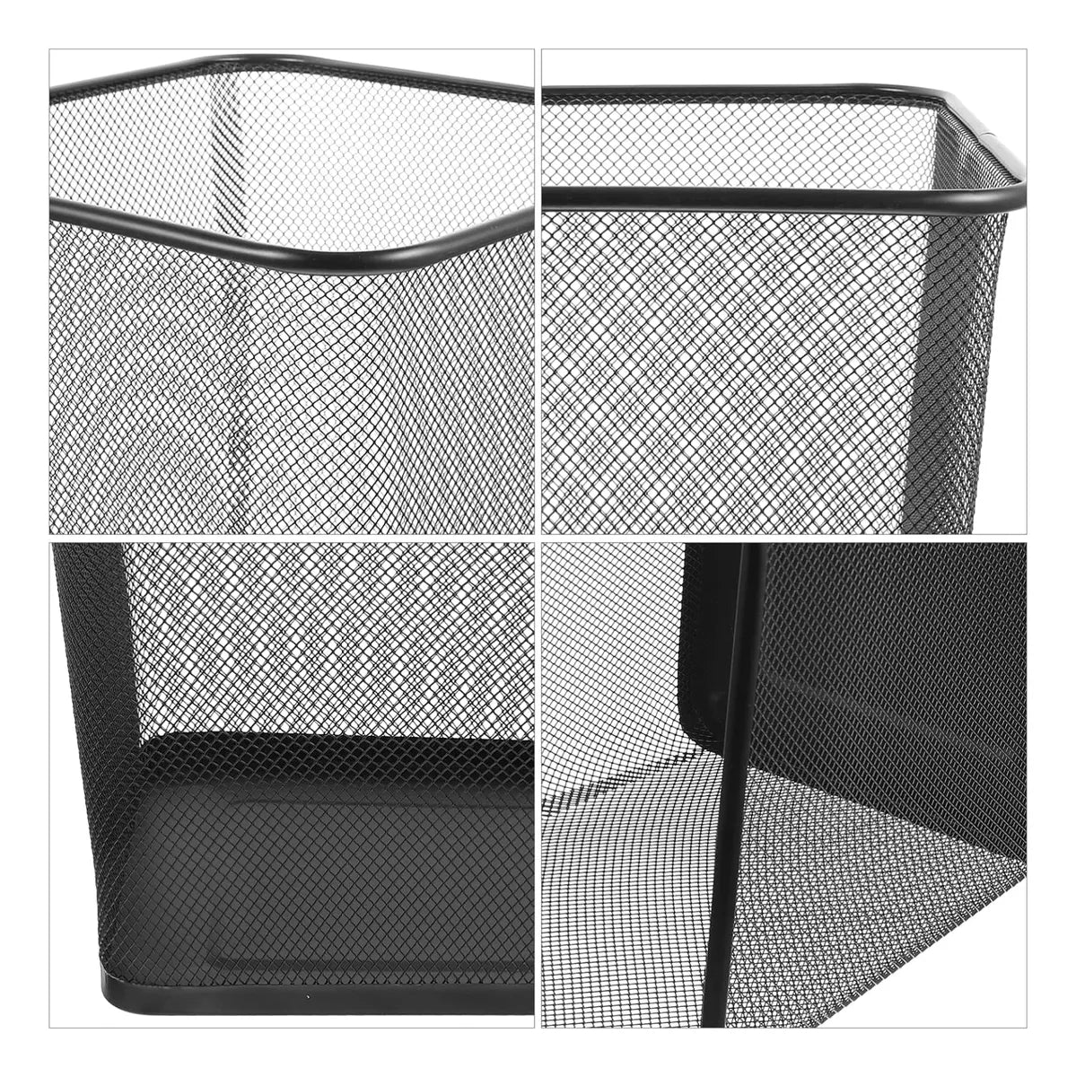 Basurero Metalico Cuadrado Papelera Oficina Grande Metal