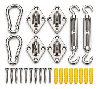 Kit Instalacion Vela Sombra Vela Anclaje Toldos Gancho 40pcs